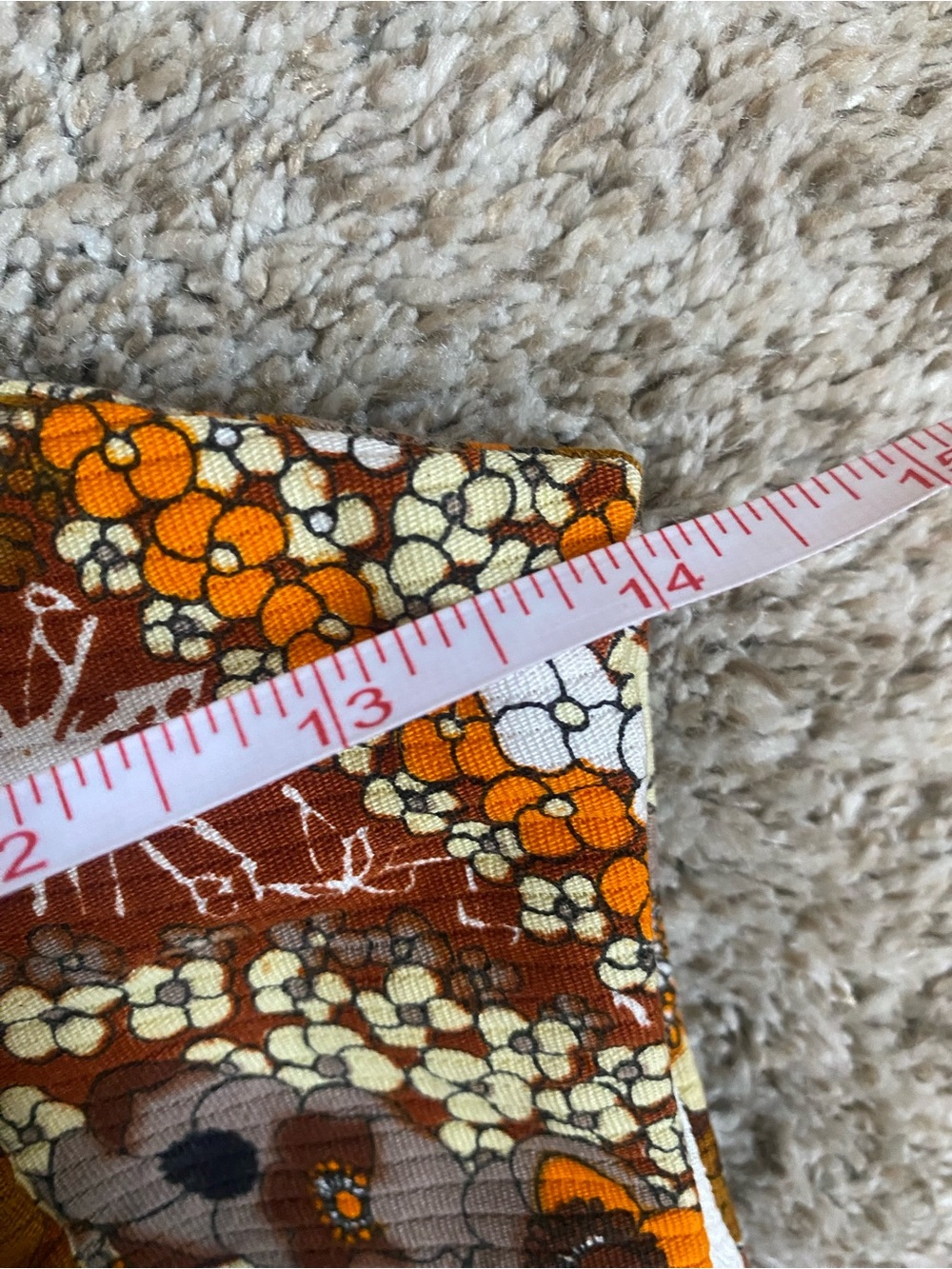 70s Vintage Floral Button-Front Women’s Dress, Brown & Orange, Small - Picture 16 of 16